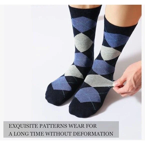 12 Pairs Men's Funky Fancy Design Colorful Premium Quality Dress socks 10-13 - Picture 4 of 12